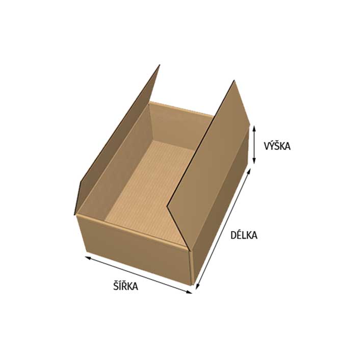 Cardboard flap box 394x194x188mm 3VVL (three layer) customized