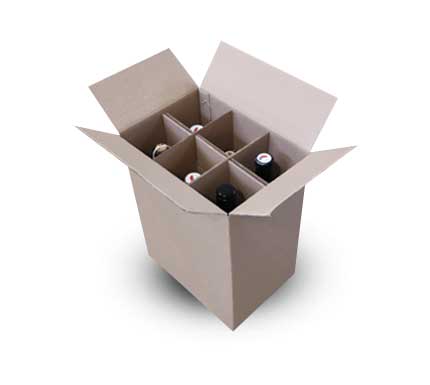 Klopová krabice s mřížkou na víno - zásilka k přepravě