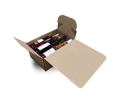 Box for 6 wine bottles - top row