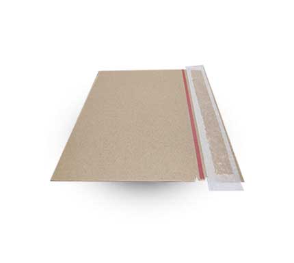 Shipping box with self-adhesive strip and tear thread 'C'