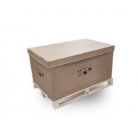 Cardboard container with lid on 1200x800mm pallet
