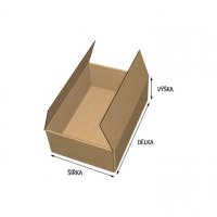 Kartónová krabica 3VVL hnedá 300x200x200 mm
