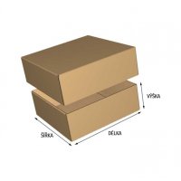 Poštová krabica hnedá 3VVL 220x150x45 mm A5