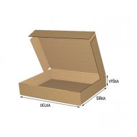Poštová krabica hnedá 3VVL 305x215x100 mm A4